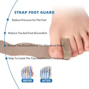 YEBEI Shoe Pad Big Toe Separator Gel Cloth Bandage Hallux Valgus Bunions Corrector Toe Correctors For Other Insoles