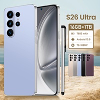 Teléfonos Inteligentes Desbloqueados al por Mayor, S26 Ultra con Lápiz Óptico, Pantalla de 7.3 Pulgadas, Doble SIM, Deca Core, 16GB+1TB, 5G