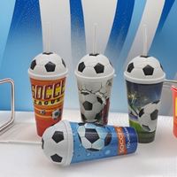 Bouteille en plastique réutilisable de 16 oz en forme de trophée Mundial 2026, avec logo personnalisé imprimé à l'écran et impression UV