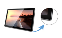 Écran LCD publicitaire 2026 de 18,5 pouces avec cadre en aluminium intégré pour cinéma maison, affichage multicolore, connectivité Wi-Fi et Ethernet