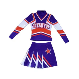 Nuova qualità Cheerleading uniforme vestito ragazze sublimazione cheerleading uniformi per le vendite