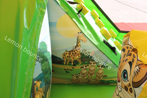 Castello Gonfiabile Commerciale a Tema Giungla con Scivolo Asciutto per Bambini - Combo Giungla da Esterno - Product Image 3