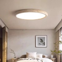Plafonnier LED moderne en métal jaune travertin Wabi Sabi Hullxine avec IP65, montage en surface pour couloir, balcon et salon