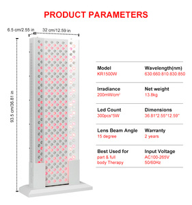Pannello per Terapia a Luce Rossa LED Personalizzato Kinreen OEM a Basso EMF con 5 Lunghezze d'Onda per Sollievo dal Dolore, Pannelli a Luce Rossa per Tutto il Corpo con Telecomando - Product Image 5