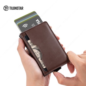 TILONSTAR TVC109 Pop up Wallet Front With Extra Leather Credit Card Holder Automatic RFID Blocking Card Holder for <b>Gifts</b> - Product Image 2