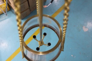 Yihao đơn giản đèn thủy tinh đèn bóng râm E12 cơ sở nhà hàng quầy bar tiền sảnh hiện đại đồng thau tuyến tính Đèn chùm trần Đèn Mặt dây chuyền - Product Image 4