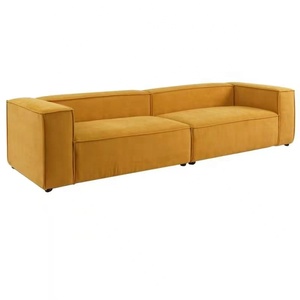 Luxury Cheap Price Brown Sectional Upholstered Couch Lint Fabric Velvet Lounge Sofa <strong>2</strong> <strong>Seater</strong> for Home Living Room Sofa <strong>Settee</strong> - Product Image 5