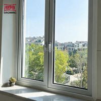 Fenêtres coulissantes personnalisées en alliage d'aluminium à rupture de pont thermique, isolées, économiques en énergie et résistantes au vent pour maison