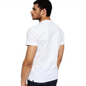 เสื้อยืดคอตตอนเจอร์ซีย์แขนสั้นผู้ชายแบบใหม่สำหรับฤดูร้อน ผ้าไม่เป็นขุย คอผูกเชือก สไตล์ลำลอง - Product Image 1