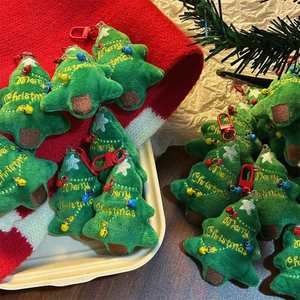 Wholesale Plush Christmas Tree Keychain with Bell Pendant for Best Friend Gift & Student <b>Backpack</b> Decoration - Product Image 5