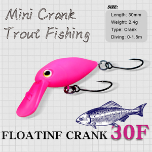 Esca Artificiale Crankbait Piccola da 30mm 2.4g per Pesca a Immersione Profonda 1.5m, con Amo Singolo, per Trota, Spigola e <span class=keywords><strong>Salmone</strong></span> - Product Image 4