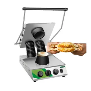 UFO máquina para hacer hamburguesas prensa de bolsillo sandwichera tostadora y sellado corte pan automático para uso comercial