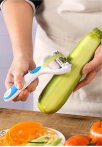 <span class=keywords><strong>Pelador</strong></span> de acero inoxidable 3 <span class=keywords><strong>en</strong></span> <span class=keywords><strong>1</strong></span> con mango de plástico suave, <span class=keywords><strong>pelador</strong></span> de verduras y frutas multifunción, utensilios de cocina - Product Image 4