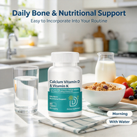 Comprimés OEM de Calcium, Vitamine D, Vitamine K et Vitamine D3 pour l'absorption du Calcium et la santé osseuse des adultes