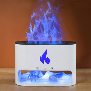 Nouveau diffuseur d'arôme d'huile essentielle d'humidificateur d'air de flamme colorée livraison directe 250ML diffuseur de feu de Simulation avec pierre de cristal - Product Image 2