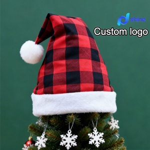 Chapeaux de Père Noël classiques adaptés à l'extérieur, chapeau de Noël rouge pour fête, décoration de Noël, vente en gros, personnalisable - Product Image 1