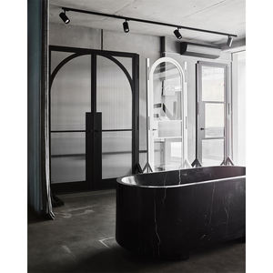 Puertas Interiores de Aluminio Elegantes con Manija de Latón para Casas, Diseño de Rejillas Arqueadas Internas, Puertas Francesas de Acero para Habitaciones - Product Image 2