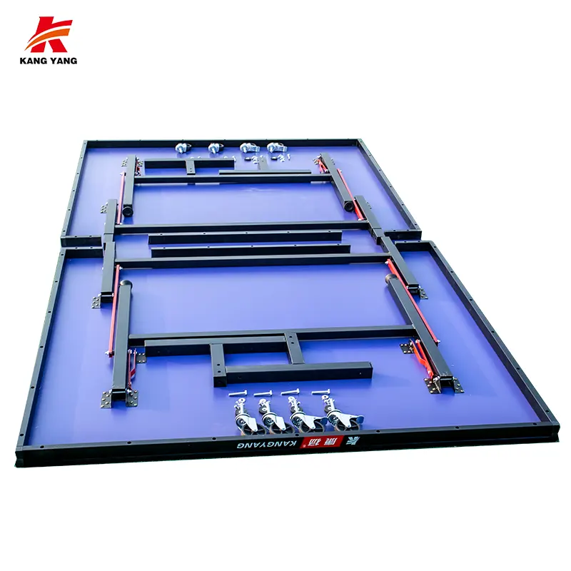 Mesa de tenis de mesa para interiores y exteriores para el hogar, móvil y plegable, tamaño estándar, caja de tenis de mesa de competición y entrenamiento