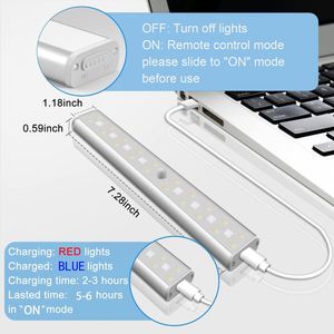 Modern <b>LED</b> Wireless Aluminum Tube Wall-mounted <b>Motion</b> <b>Sensor</b> Night <b>Light</b> 4xAAA Battery 6000K Daylight CRI 80 Kitchen Cabinet - Product Image 2
