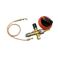 8209-4 Kit de soupape de sécurité en laiton Brûleur pilote Commande principale Foyer au propane Comprend Tubes de connexion Interrupteur d'inclinaison Allumage
