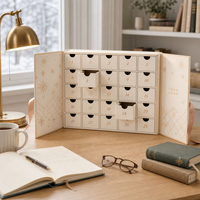 Boîte de calendrier de l'avent en carton durable, impression personnalisée, calendrier de compte à rebours, emballage cadeau festif, vente en gros, fourniture d'usine