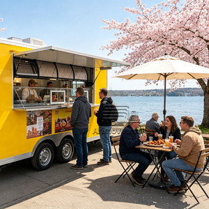 Carrito <span class=keywords><strong>de</strong></span> Comida Móvil en Oferta, Tacos, Papas Fritas, Papas <span class=keywords><strong>al</strong></span> <span class=keywords><strong>Horno</strong></span>, Sándwiches, Remolque <span class=keywords><strong>de</strong></span> Comida con Contenedor <span class=keywords><strong>de</strong></span> Envío y Cocina Completa - Product Image 2