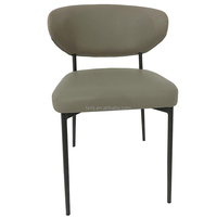 Chaise en forme d'oeuf pour Restaurant, siège de Restaurant authentique, Structure métallique, en cuir, salle à manger