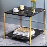 Vente en gros de table d'appoint de salon moderne table basse ronde en marbre table à thé