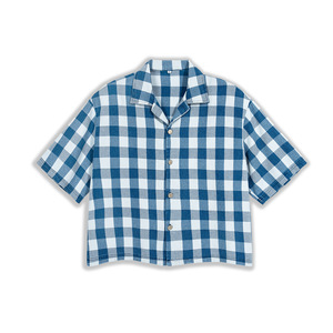 <span class=keywords><strong>Camisa</strong></span> de <span class=keywords><strong>Manga</strong></span> <span class=keywords><strong>Corta</strong></span> a Cuadros con Cuentas de Algodón Denim de Alta Calidad para <span class=keywords><strong>Hombre</strong></span>, Estilo Moderno, Marca Dreaming Lion - Product Image 6
