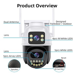 Ống kính kép 10MP 5K <span class=keywords><strong>Wifi</strong></span> IP66 <span class=keywords><strong>IP</strong></span> <span class=keywords><strong>Camera</strong></span> không dây PTZ ai con người detectn tự động theo dõi ngoài trời Bullet CCTV <span class=keywords><strong>Camera</strong></span> An Ninh - Product Image 5