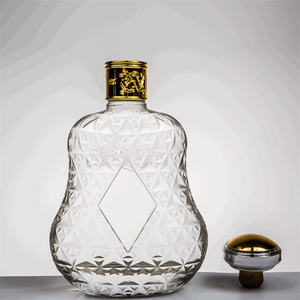 Botellas de vidrio en forma de pera de 500ml y 700ml de alta calidad Para Ron <span class=keywords><strong>Vodka</strong></span> Spirit Whisky Venta al por mayor Tapón de rosca Sellado - Product Image 2