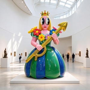 Escultura de Princesa Grande de Fibra de Vidrio, Estatua de FRP para Exteriores, Diseño Personalizado, Decoración para Jardín o Plaza, Resistente al Agua y a la Intemperie - Product Image 4