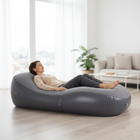 Chaise de plage gonflable simple moderne de PVC imperméable à l'eau sofa de l'air chaise de plage pliable portative de pouf