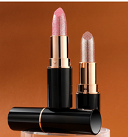 Rouge à lèvres nacré métallique avec glaçure à lèvres éblouissante longue durée Brillant à lèvres hydratant et hydratant en six couleurs vives