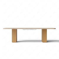 Ensemble de table à manger moderne Sageliving avec 6 chaises Ensemble de salle à manger à chevalet en bois de chêne contemporain pour salle à manger