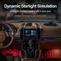 Éclairage d'ambiance RVB pleine couleur à configuration facile pour Porsche Cayenne, compatible avec le protocole d'origine du véhicule, éclairage intérieur automobile
