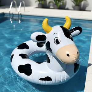 Bouée de piscine gonflable en PVC, portable, légère et durable, avec <span class=keywords><strong>kit</strong></span> de <span class=keywords><strong>réparation</strong></span> inclus, pour les fêtes estivales en extérieur - Product Image 2