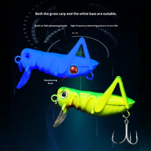 Nouveau style de <span class=keywords><strong>leurre</strong></span>, insecte artificiel bionique, grillon, ascaris, grillo-peluche, appât dur en acier inoxydable, 5 pièces avec hameçons, mini <span class=keywords><strong>leurre</strong></span> - Product Image 1
