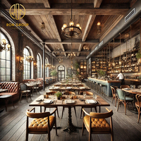 Cuir chinois incurvé demi-cercle hôtel moderne bois rond Commercial Restaurant meubles canapé stand siège Table chaise ensemble