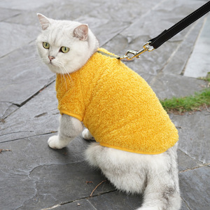 Gilet d'hiver doublé polaire pour chien, vêtements chauds de couleur unie pour chiots, Teddy Shiba Inu Corgi, petite et moyenne taille - Product Image 4