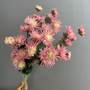Plantes artificielles, bouquet <span class=keywords><strong>de</strong></span> fleurs artificielles Spider Mum pour la décoration <span class=keywords><strong>de</strong></span> bureau, <span class=keywords><strong>de</strong></span> jardin et <span class=keywords><strong>de</strong></span> la maison, personnalisable, imitation <span class=keywords><strong>de</strong></span> fleurs artificielles - Product Image 4