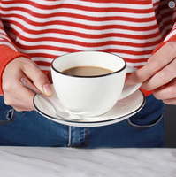 Fabricant Prix Bas Tasse et Sous-tasse à Café/Thé en Céramique Porcelaine Petites