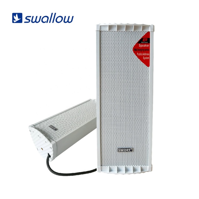 Slim Column PA Speaker for Indoor and Outdoor Use 70V/100V Clear Sound Multiple Power Options Waterproof Wall Speaker