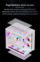 Boîtier de PC de jeu SNOWMAN, tour de jeu de bureau ATX M-ATX ITX, boîtier de jeu avec panneau latéral en verre transparent
