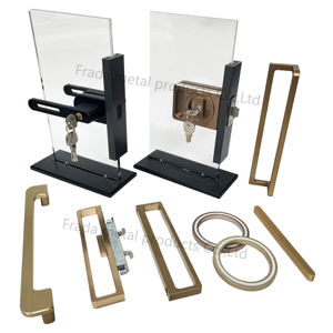 CHINA FACTORY Concealed Mounting Screws Aluminum Frame Round Cavity <b>Sliding</b> Privacy Pocket <b>Door</b> <b>Lock</b> <b>Sliding</b>-<b>Door</b>-<b>Locks</b> - Product Image 6