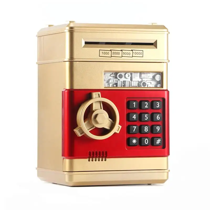 Hucha electrónica personalizada para niños, caja de seguridad para dinero, monedas digitales, depósito de ahorro de efectivo, Mini máquina ATM, regalos de navidad