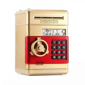 定制电子存钱罐保险箱钱箱儿童数字硬币现金储蓄存款迷你自动取款机儿童圣诞礼物