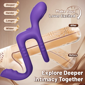Cincin Vibrator Seksual yang Dapat Dipakai 10 Mode Stimulasi Listrik Pemijat Prostat Cincin Vibrator untuk Mainan Anal Dewasa - Product Image 4