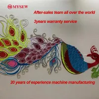 Mesin Bordir Komputerisasi Industri MYSEW MHS 1202HC 2 Kepala Kecepatan Tinggi untuk Produksi Massal Skala Kecil Pakaian