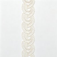 Bordure en dentelle GUIPURE brodée de 4 cm à motif floral de luxe, soluble dans l'eau, avec design ajouré incurvé pour vêtements textiles